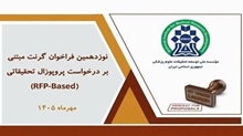  آغاز پذیرش پروپوزال در نوزدهمین فراخوان گرنت‌های RFP-based مؤسسه نیماد